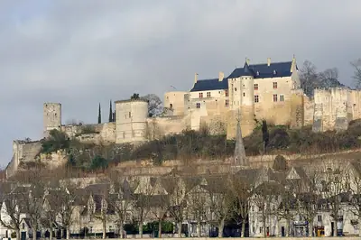 טירת Chinon במבט מנהר ויין