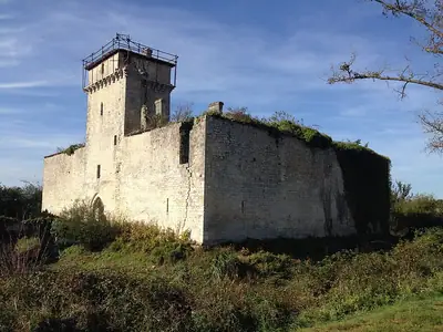 Château de Sémignan המוקף תעלת מים