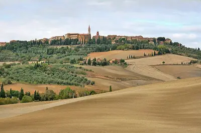 מבט על Pienza ב-Val d’Orcia