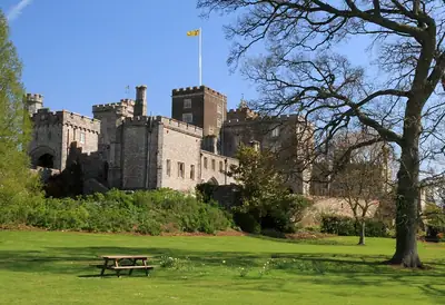 Powderham Castle במבט מדרום-מערב