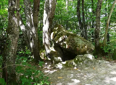הדולמן Dolmen de Peyre-Brune ליד Saint-Aquilin